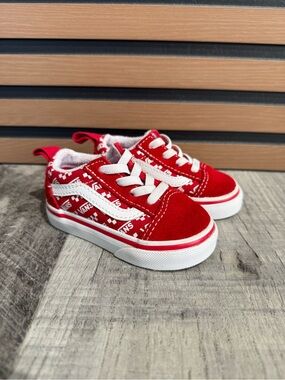 Vans Kids Red & White Checker Low-Top Sneakers